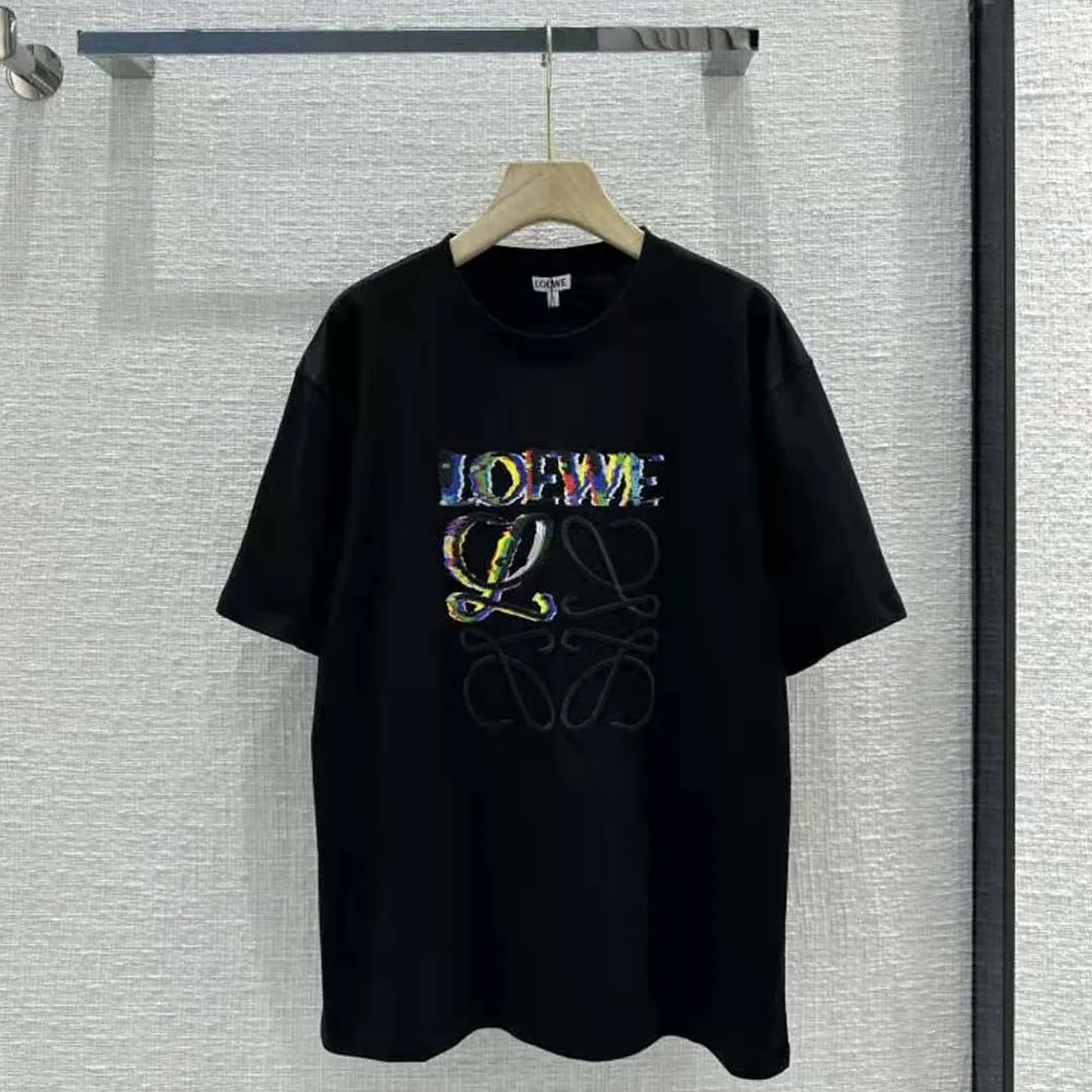 Loewe Glitch Anagram T-shirt in Cotton for Men in Black