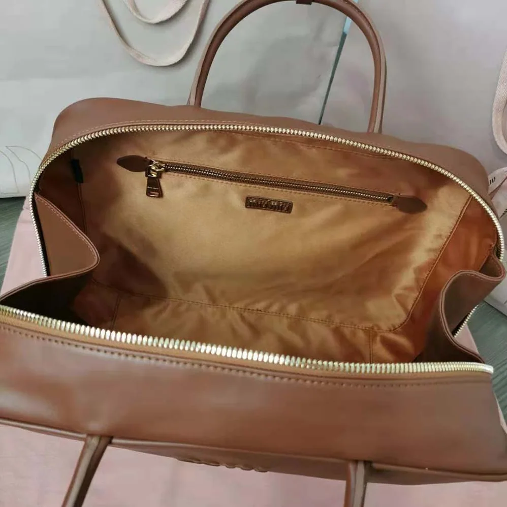 Miu Miu Leather Top-Handle Bag for Women in Brown