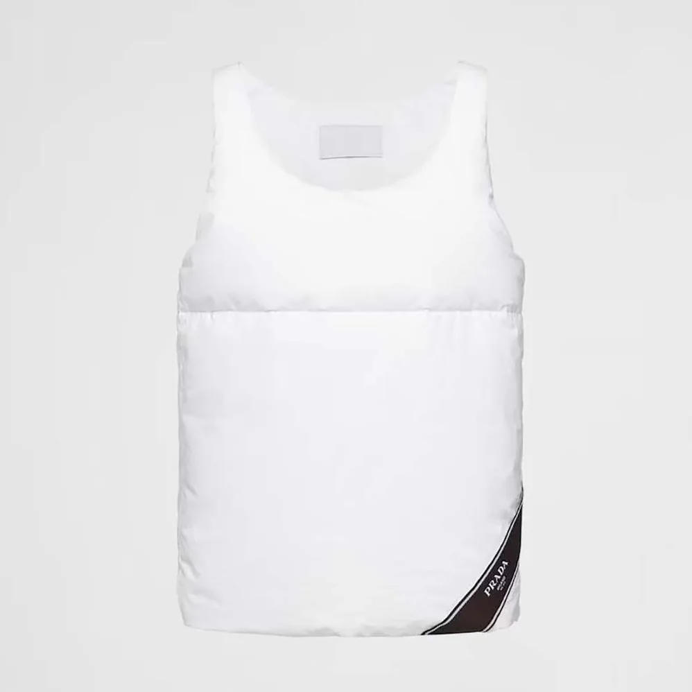 Prada Padded Cotton Top for Men in White