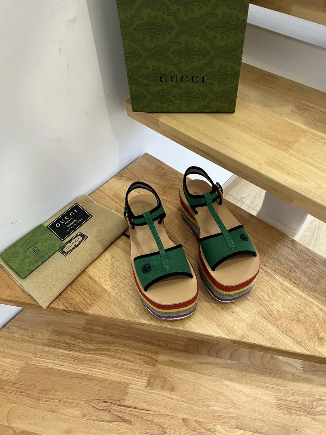 Gucci Platform Sandal Green for Women Gucci Platform Sandal Green for Women