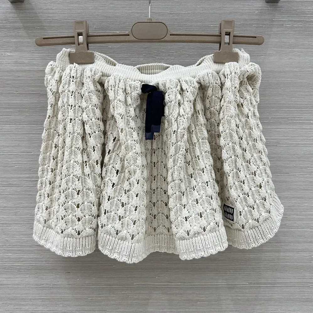 Miu Miu Cotton Miniskirt for Women in White Miu Miu Cotton Miniskirt for Women in White