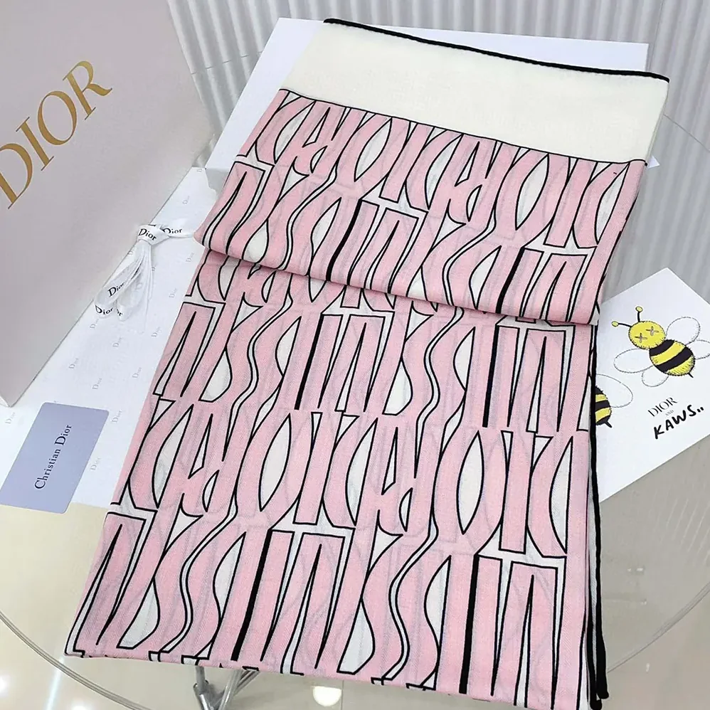 Dior Miss Dior Allover 90 Square Scarf White and Pale Pink Silk Twill for Unisex Dior Miss Dior Allover 90 Square Scarf White and Pale Pink Silk Twill for Unisex