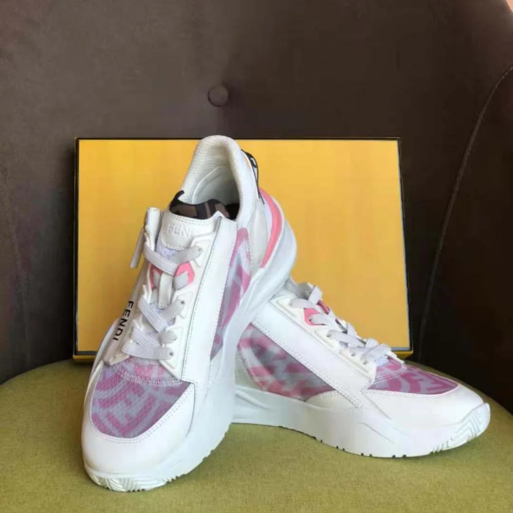 Fendi Flow Pink Nylon Low Tops for Women