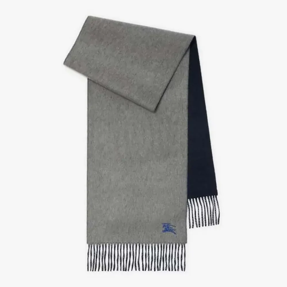 Burberry Reversible Cashmere Scarf for Unisex in Grey