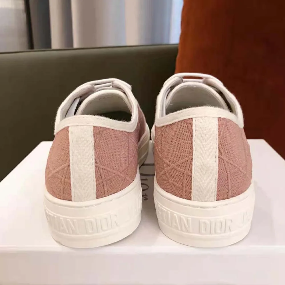 Dior Walk n dior Sneaker Nude Denim with Cannage Embroidery for Women