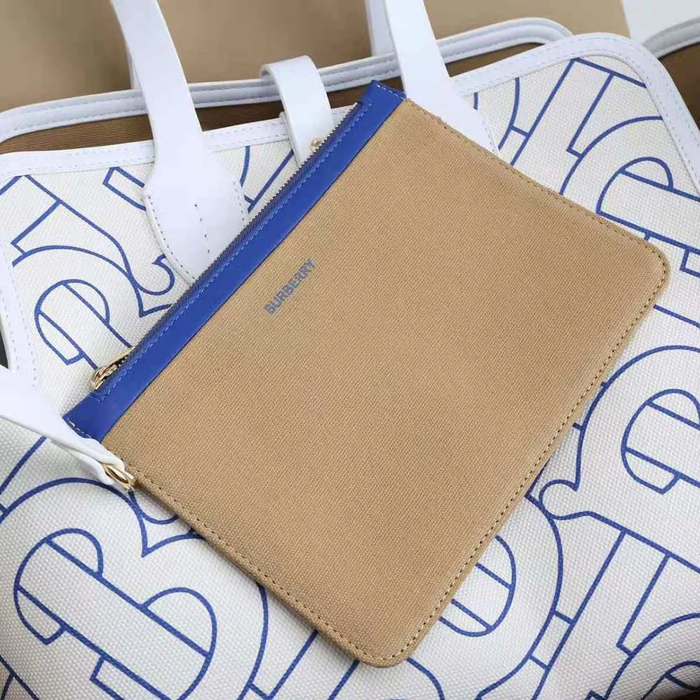 Burberry The Medium Soft Cotton Canvas Belt Bag for Women in Blue Burberry The Medium Soft Cotton Canvas Belt Bag for Women in Blue
