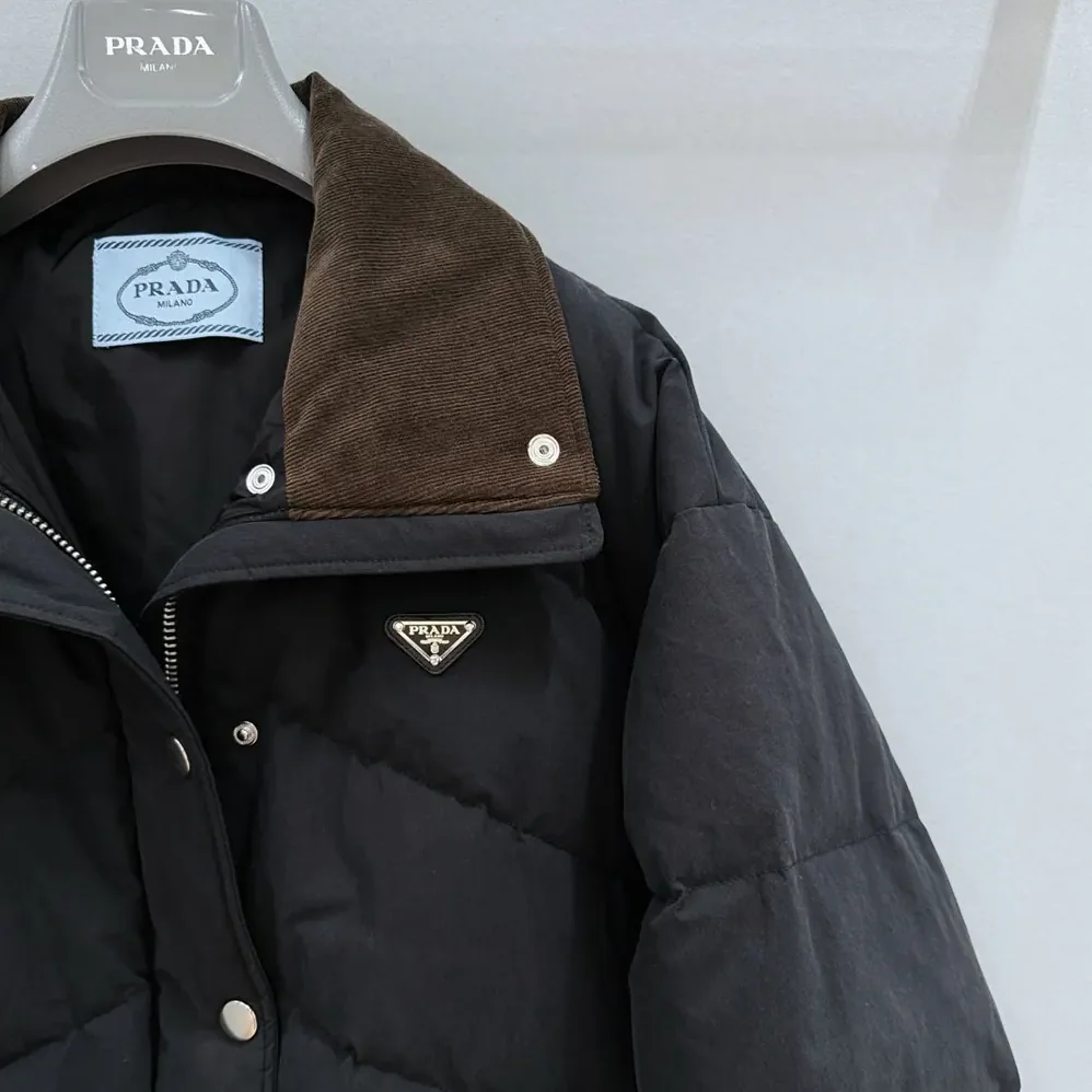 Prada Medium-Weight Compact Poplin Down Jacket for Men Prada Medium-Weight Compact Poplin Down Jacket for Men