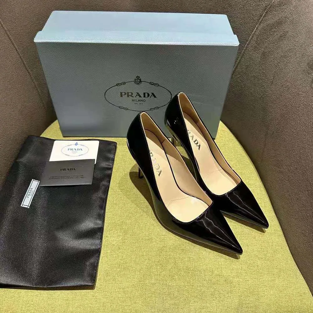 Prada Patent Leather Pumps for Women in Black