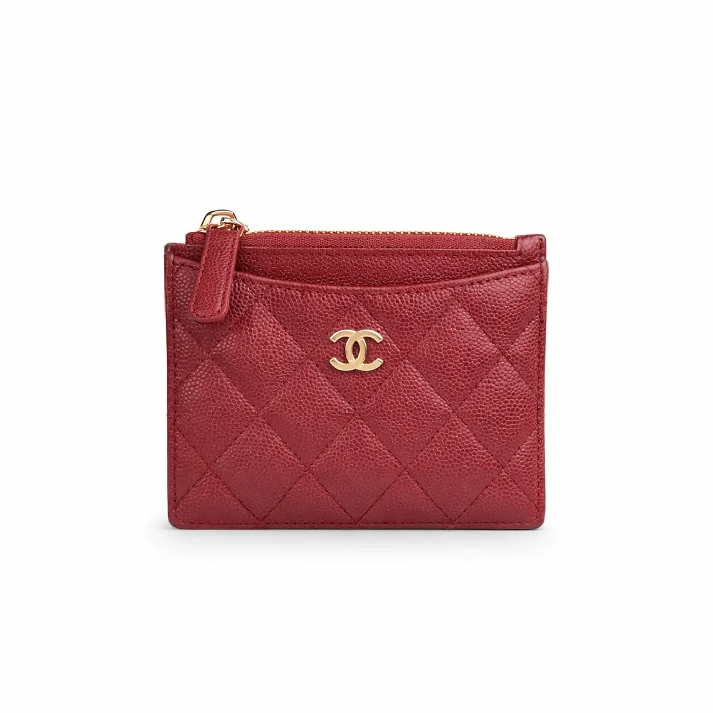 Chanel Flat Card Holder Purple Bag /