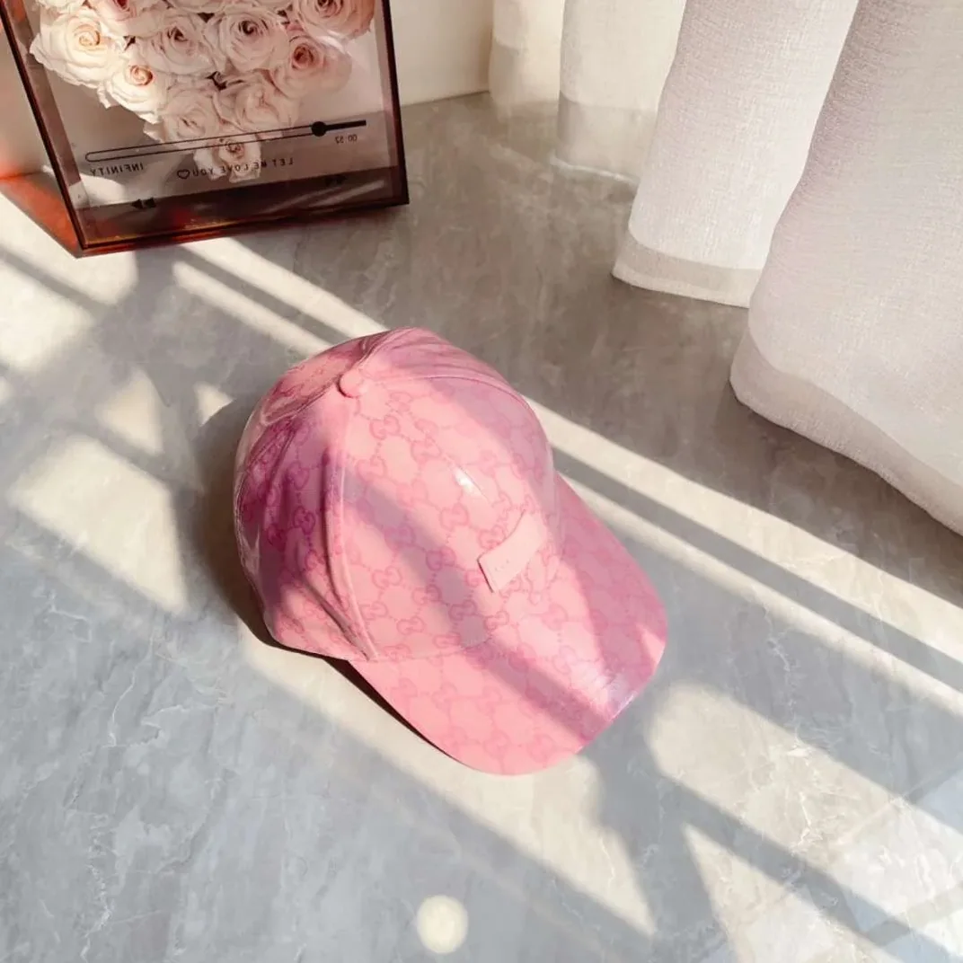 Gucci GG Canvas Baseball Hat Pink Gucci GG Canvas Baseball Hat Pink