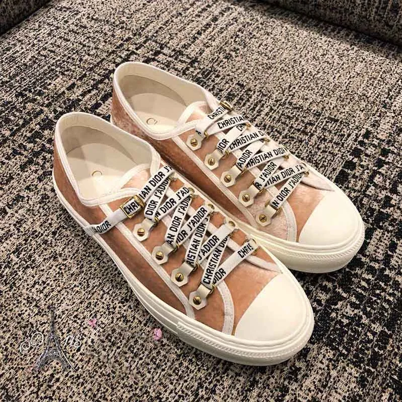 Dior Shoes Walk'n'Dior Velvet Sneaker for Women in Pink Dior Shoes Walk'n'Dior Velvet Sneaker for Women in Pink
