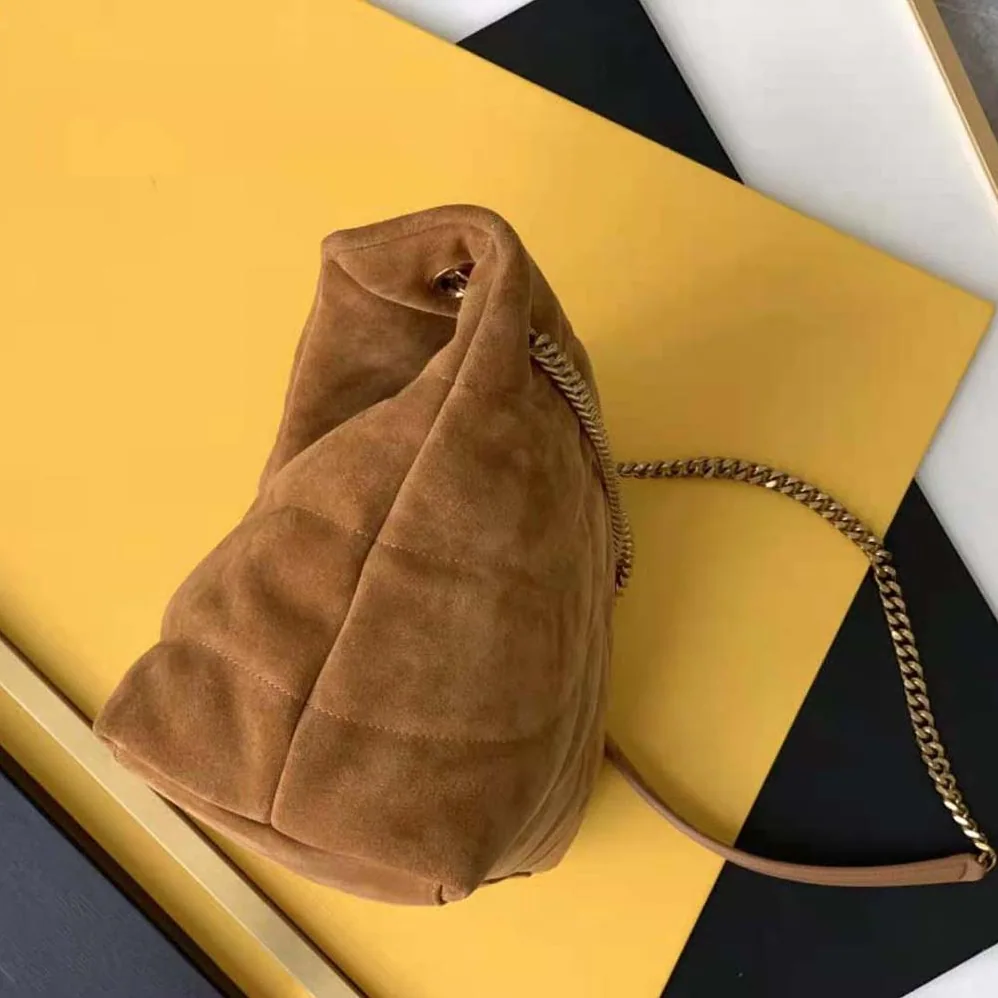 Saint Laurent YSL Puffer Small Bag in Quilted Suede for Women Saint Laurent YSL Puffer Small Bag in Quilted Suede for Women