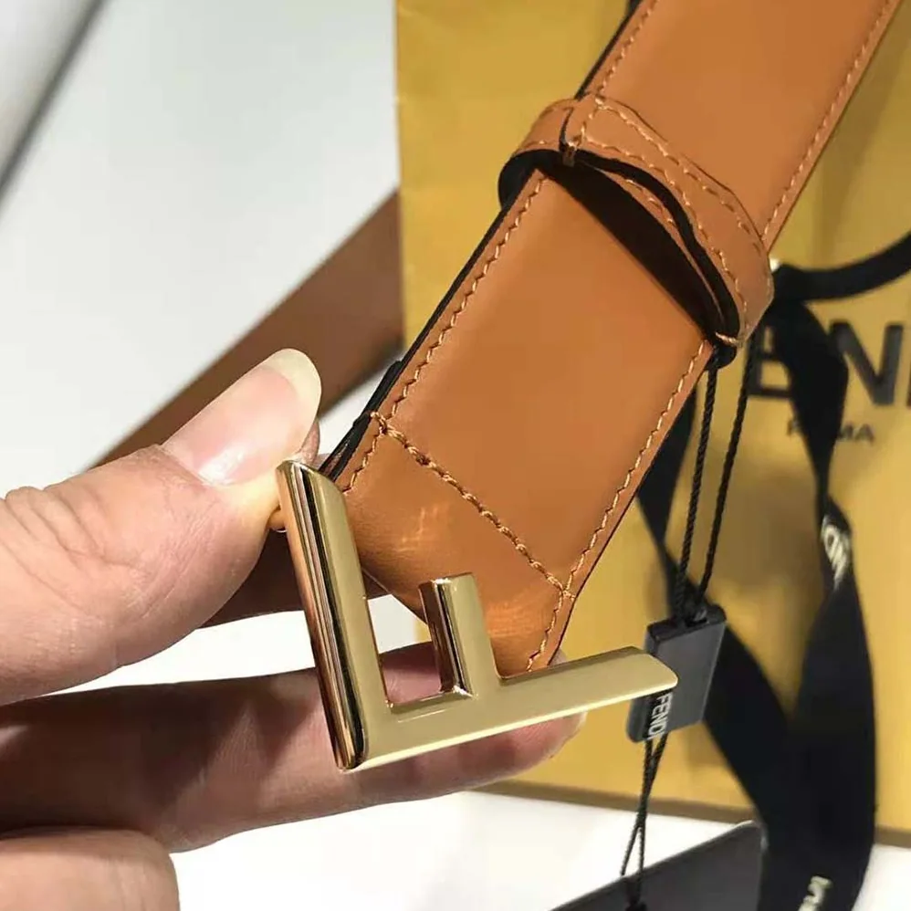 Fendi Brown Leather Belt for Women Fendi Brown Leather Belt for Women