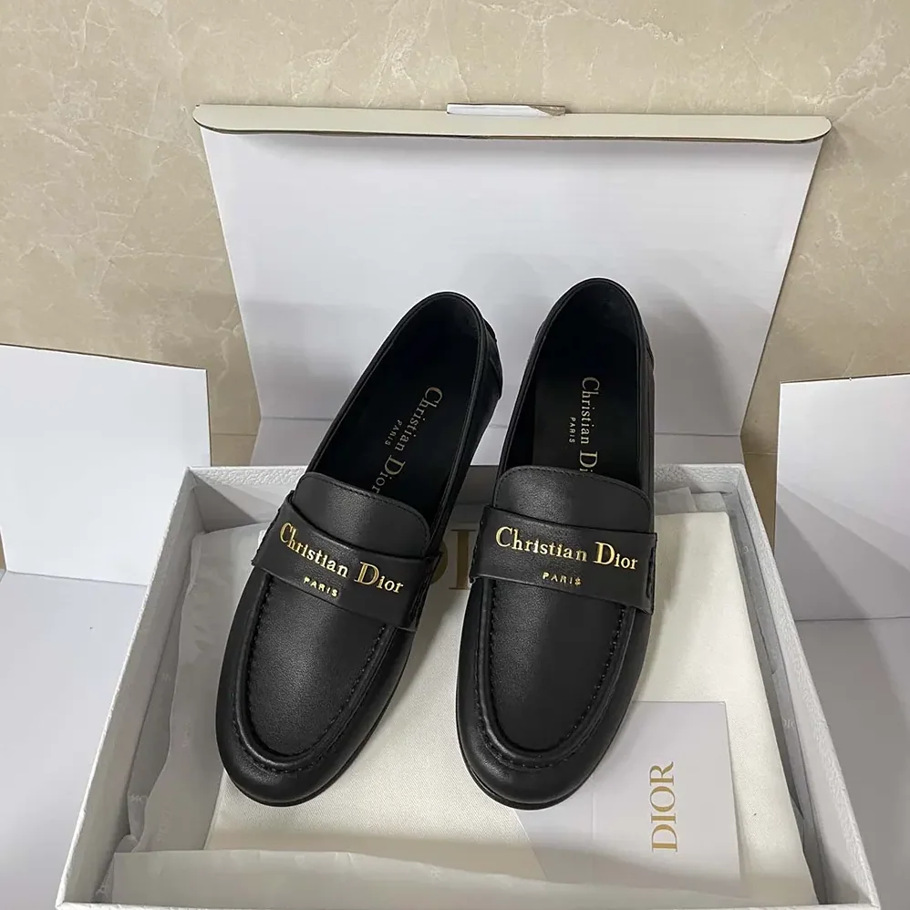 Dior Boy Loafer Black Supple Calfskin for Women