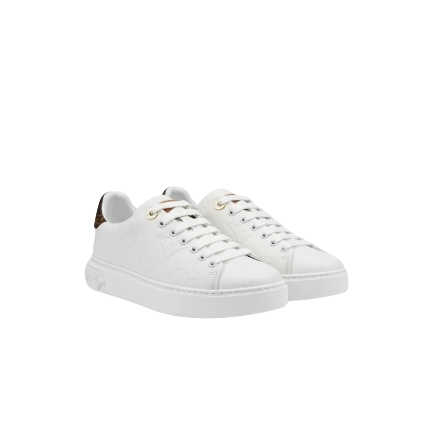 Louis Vuitton Time Out Sneaker White in Brown