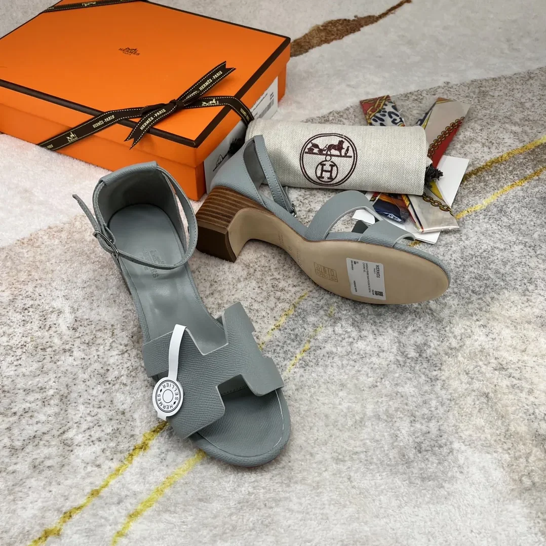 Hermes Encens 50 Sandal Jade Grey Hermes Encens 50 Sandal Jade Grey