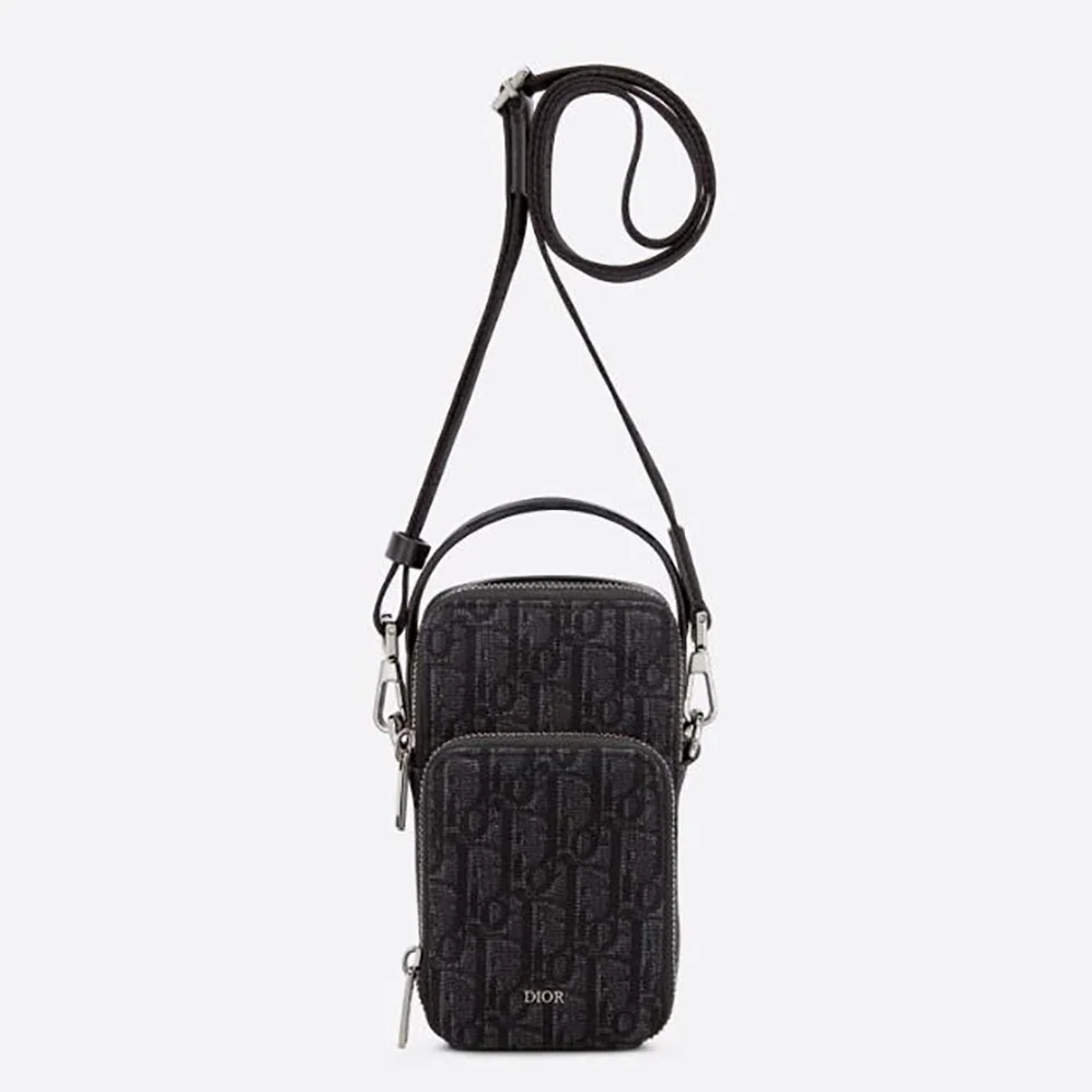 Dior Pouch Black Dior Oblique Jacquard for Men Dior Pouch Black Dior Oblique Jacquard for Men