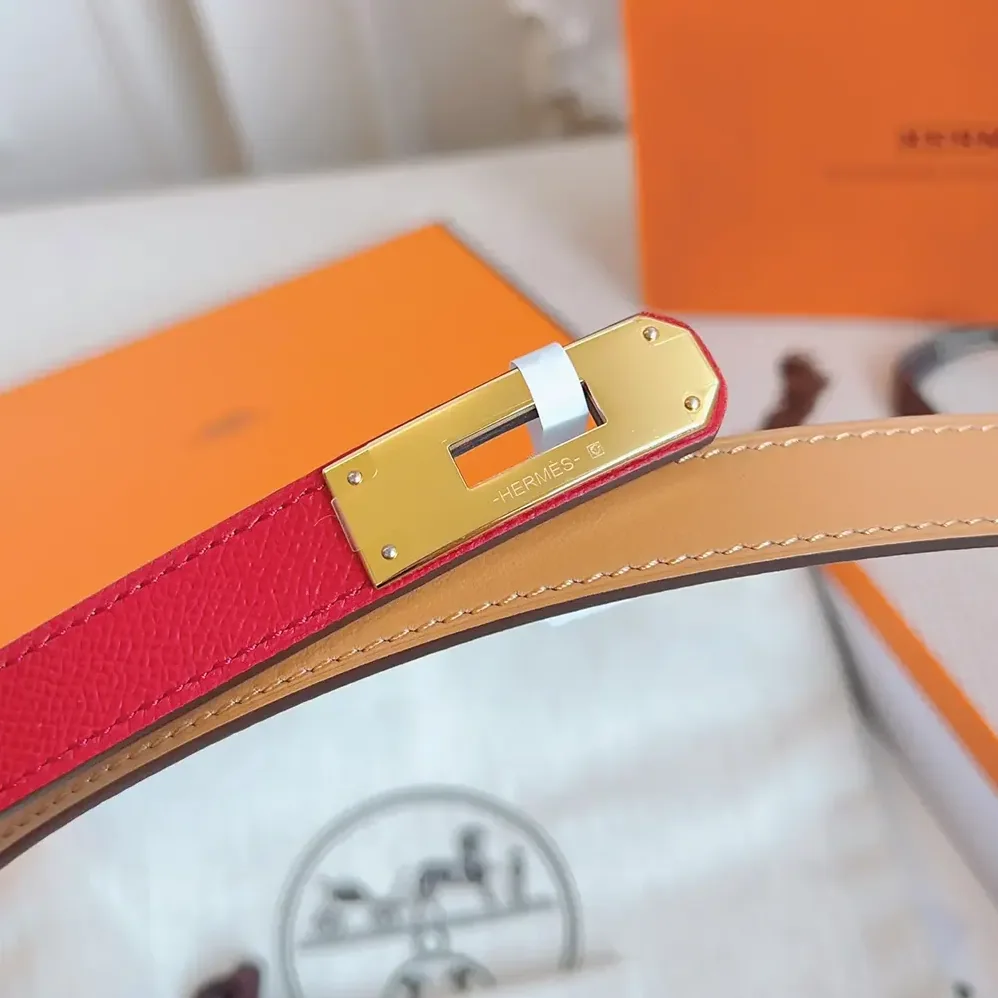 Hermes Kelly 18 Belt for Women in Red Hermes Kelly 18 Belt for Women in Red