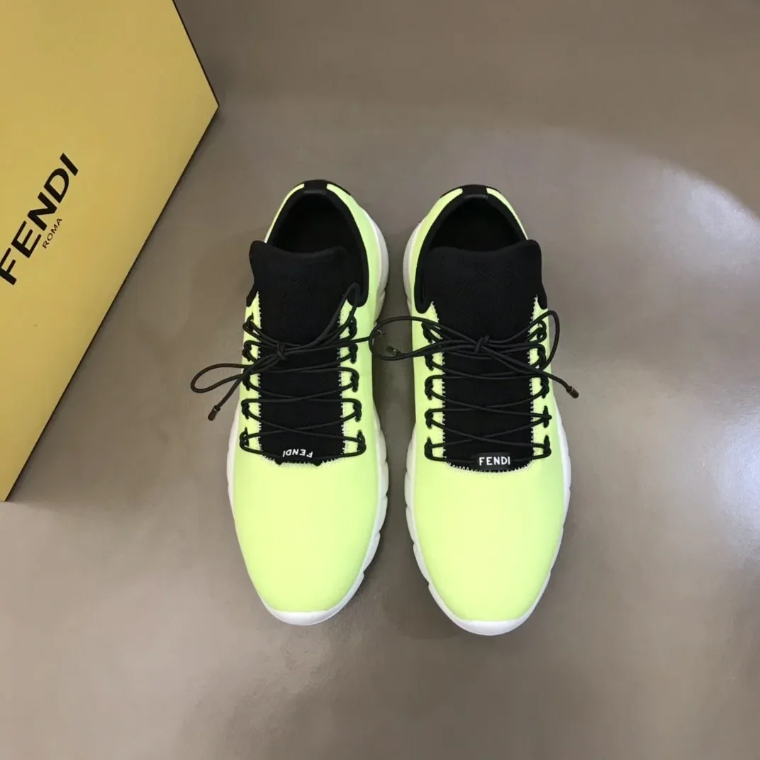 Fendi Force Low Tops Sneakers Glow Green Fendi Force Low Tops Sneakers Glow Green