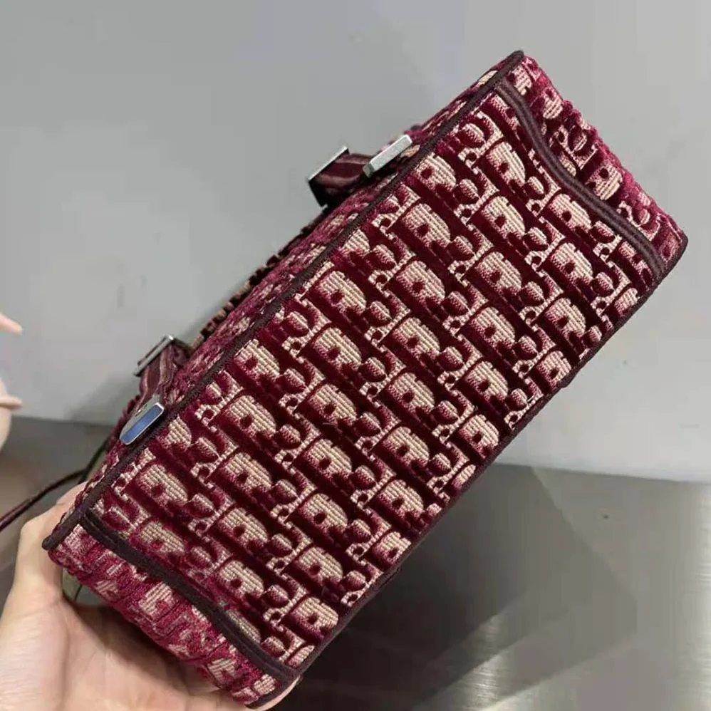 Dior Diorcamp Bag Dior Oblique Embroidery for Men in Maroon Dior Diorcamp Bag Dior Oblique Embroidery for Men in Maroon