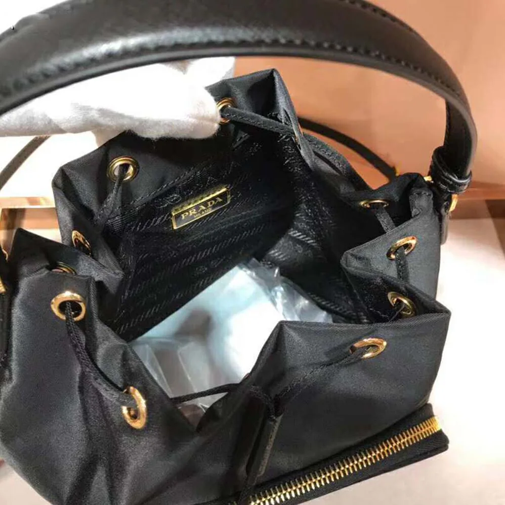 Prada Nylon Shoulder Bag for Women in Black Prada Nylon Shoulder Bag for Women in Black