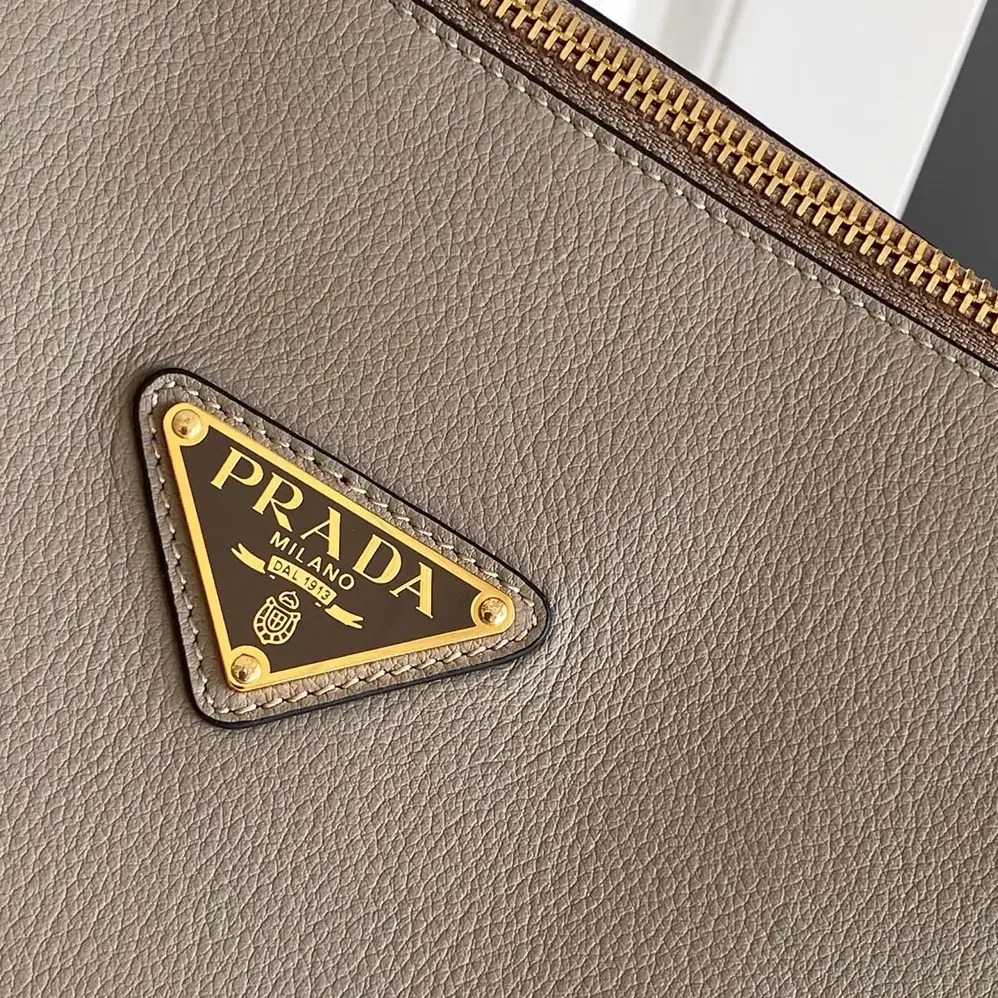 Prada Prada Darling Medium Leather Shoulder Bag for Women in Gray Prada Prada Darling Medium Leather Shoulder Bag for Women in Gray