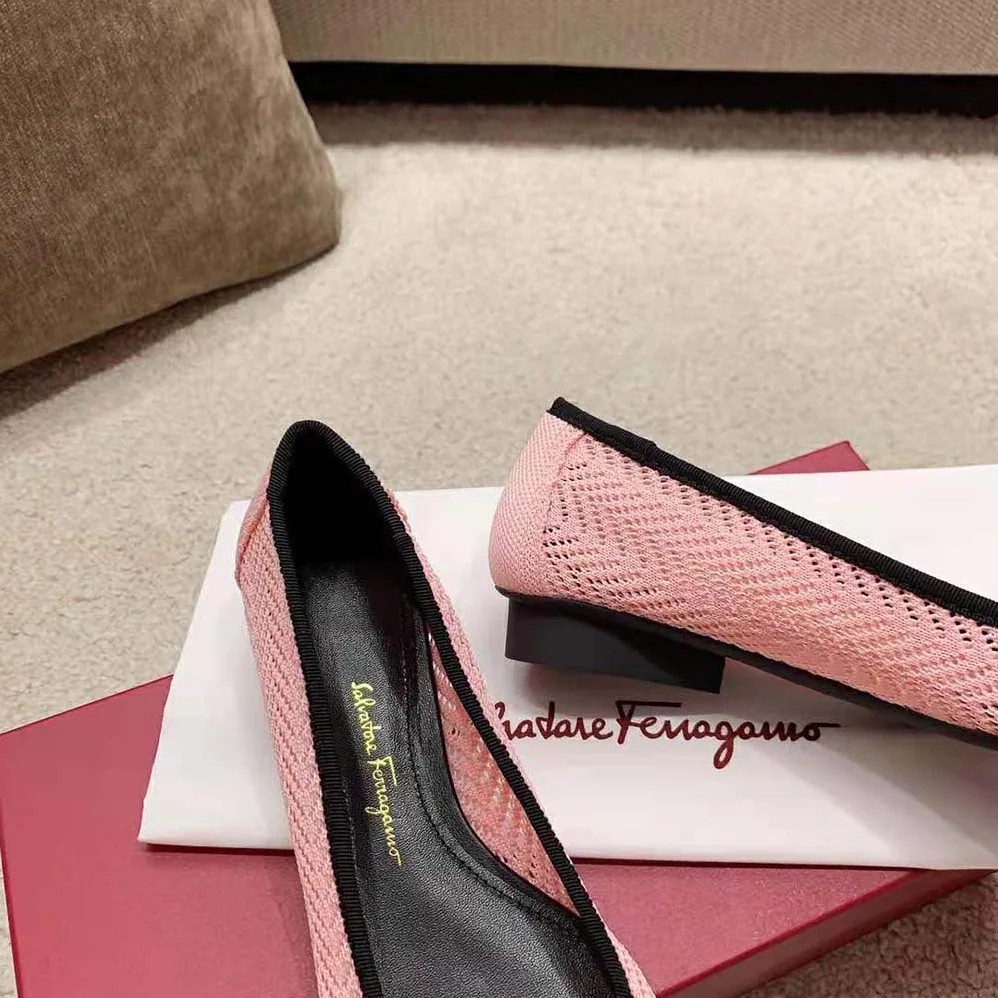 Salvatore Ferragamo Viva Responsible Ballet Flat for Women in Pink Salvatore Ferragamo Viva Responsible Ballet Flat for Women in Pink