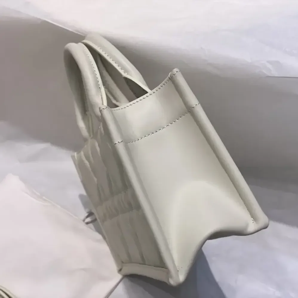 Dior Mini Dior Book Tote Latte Macrocannage Calfskin for Women