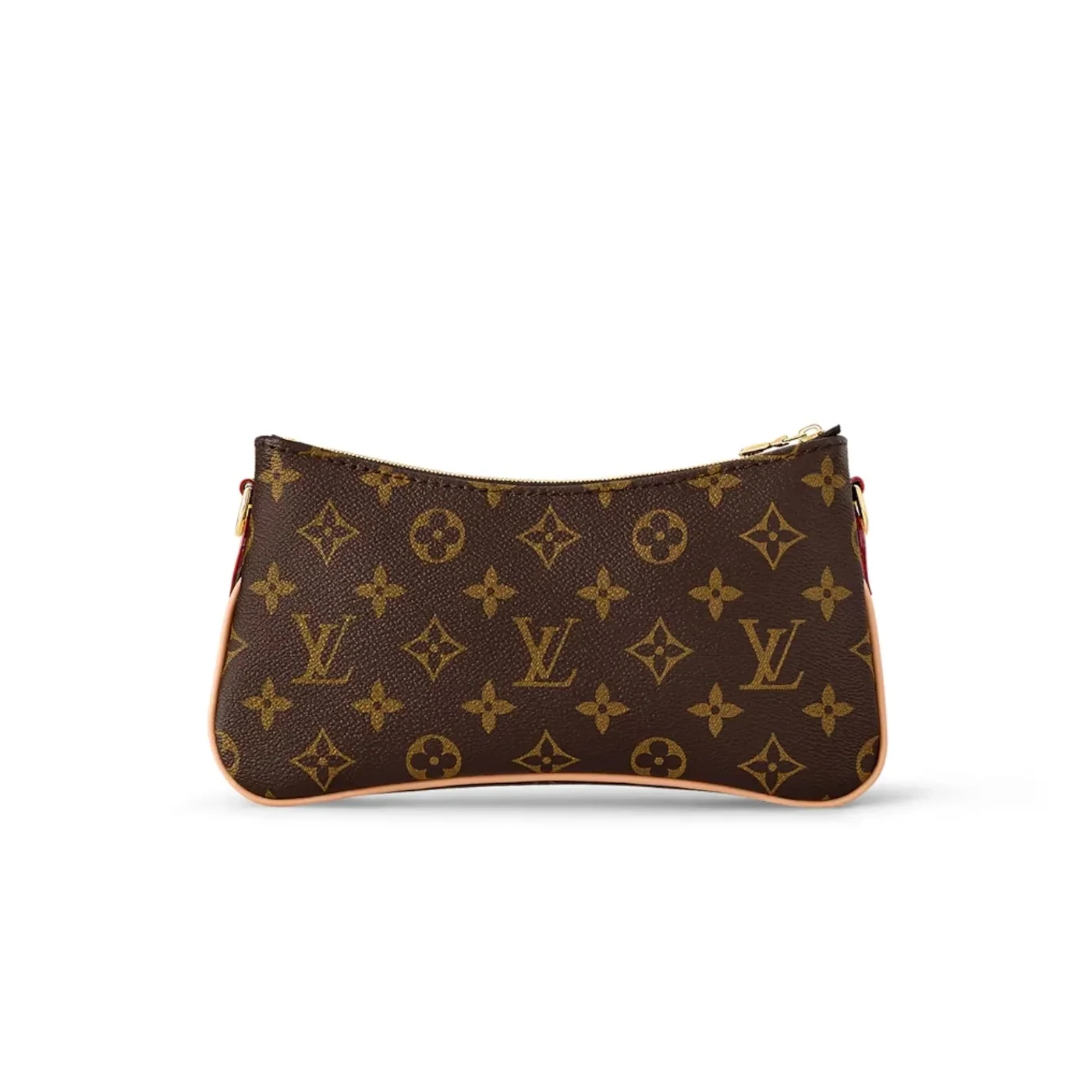 Louis Vuitton Pochette Liv Shoulder Bag / Brown Monogram Canvas Gold Hardware
