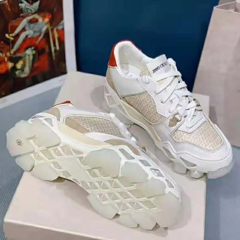 Jimmy Choo Diamond X Trainer/F Low-Top Trainers for Women in White Jimmy Choo Diamond X Trainer/F Low-Top Trainers for Women in White