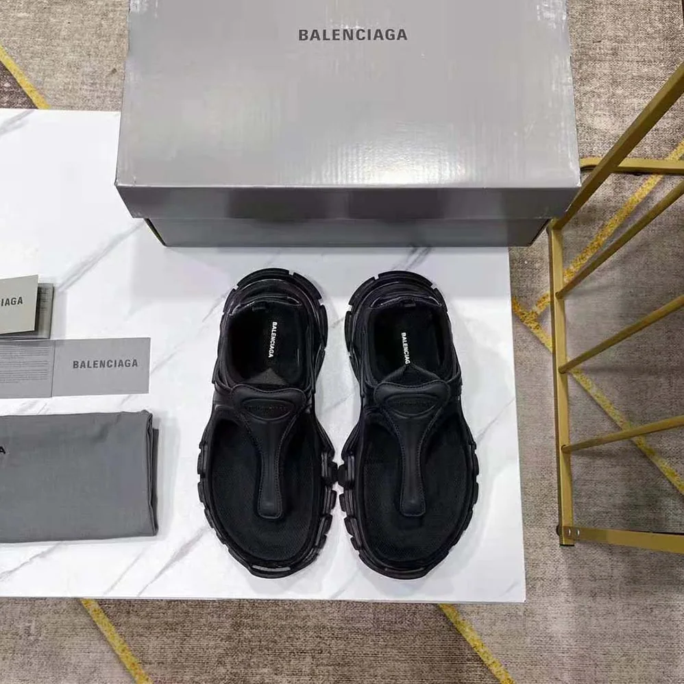 Balenciaga Track Thong in Black Neoprene and Rubber for Women