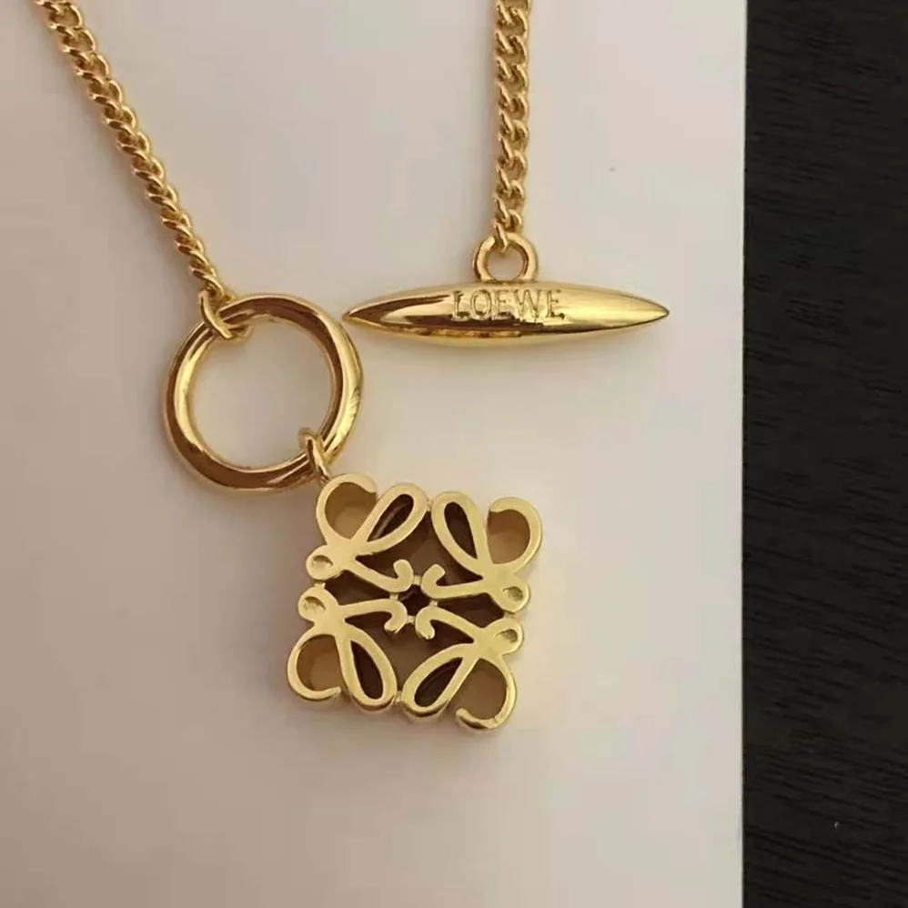 Loewe Anagram Pendant in Sterling Silver for Women