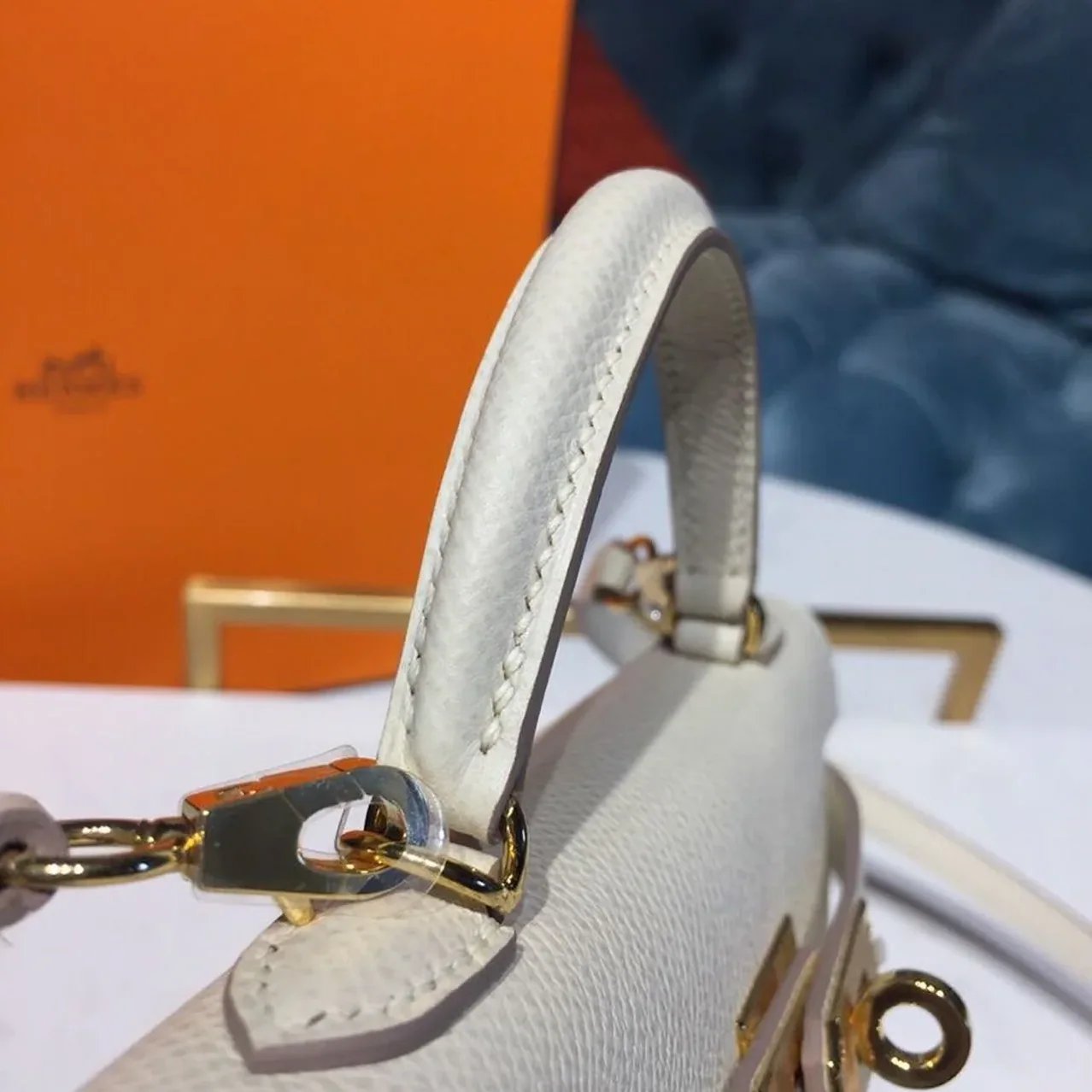 Hermes Mini Kelly Craie Gold in Toned Hardware / Hermes Mini Kelly Craie Gold in Toned Hardware /