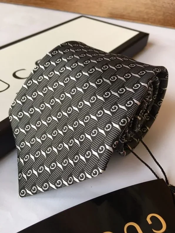 Gucci G Silk Jacquard Tie Dark Grey GG for Men Gucci G Silk Jacquard Tie Dark Grey GG for Men