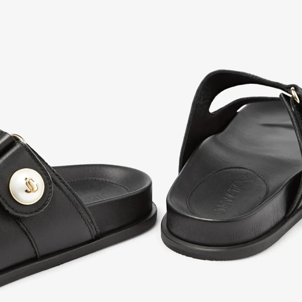 Jimmy Choo Fayence Sandal Black FAYENCESANDALSQM Jimmy Choo Fayence Sandal Black FAYENCESANDALSQM