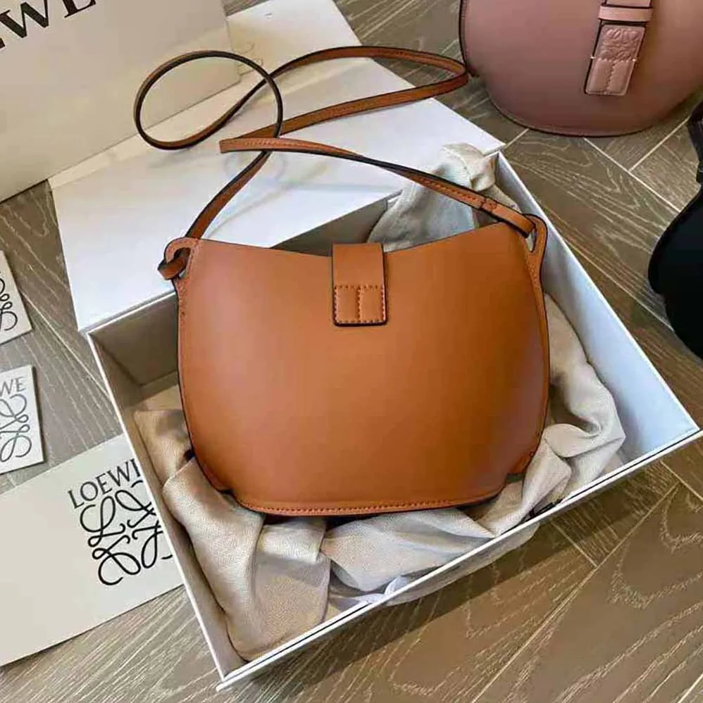 Loewe Moulded Bucket Bag in Calfskin for Women in Brown