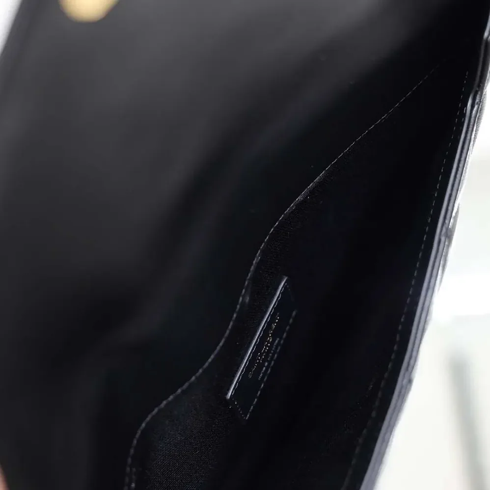 Saint Laurent YSL Paris Pouch In Lambskin Black for Women Saint Laurent YSL Paris Pouch In Lambskin Black for Women