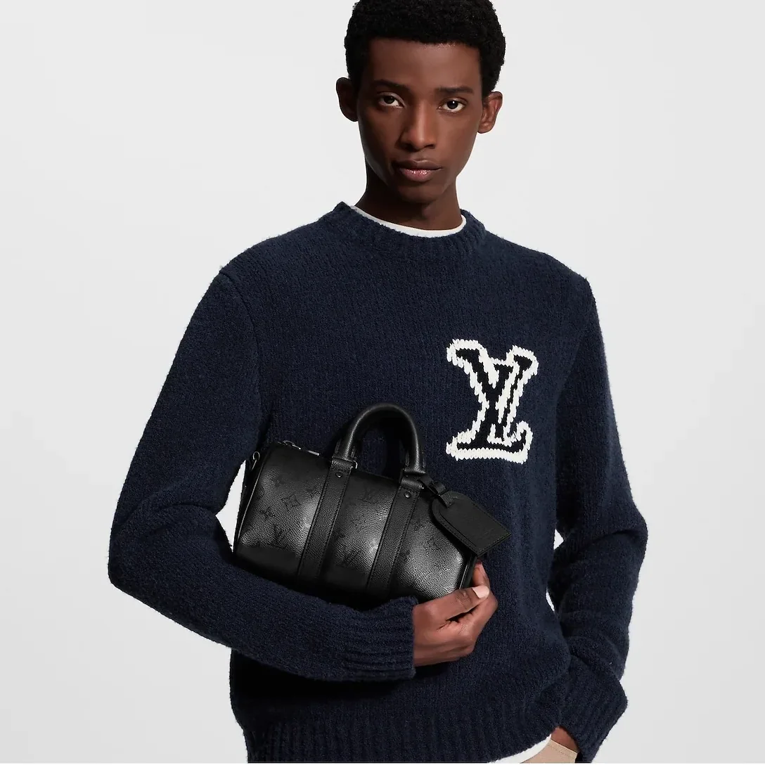 Louis Vuitton Keepall Bandouliere 25 Travel Bag / Black Monogram Midnight Black Hardware