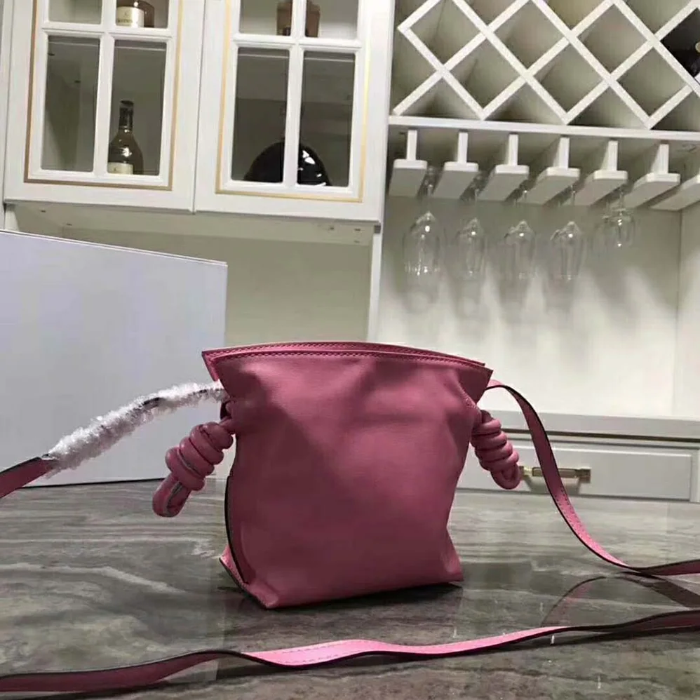 Loewe Flamenco Knot Mini Bag in Nappa Leather for Women in Pink