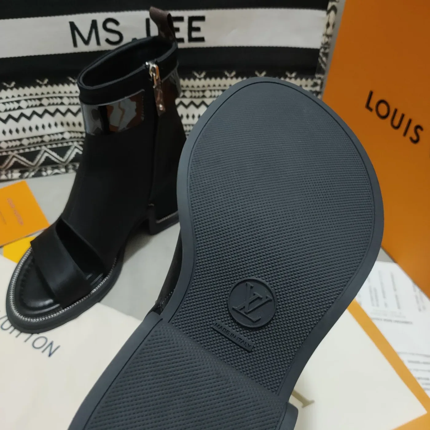 Louis Vuitton Moonlight Ankle Boots Black LV 1AA0H5