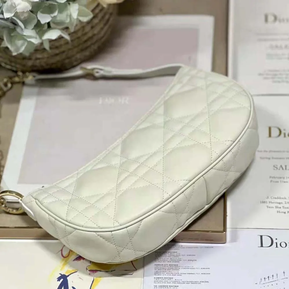 Dior CD Lounge Bag Latte Supple Macrocannage Lambskin for Women Dior CD Lounge Bag Latte Supple Macrocannage Lambskin for Women