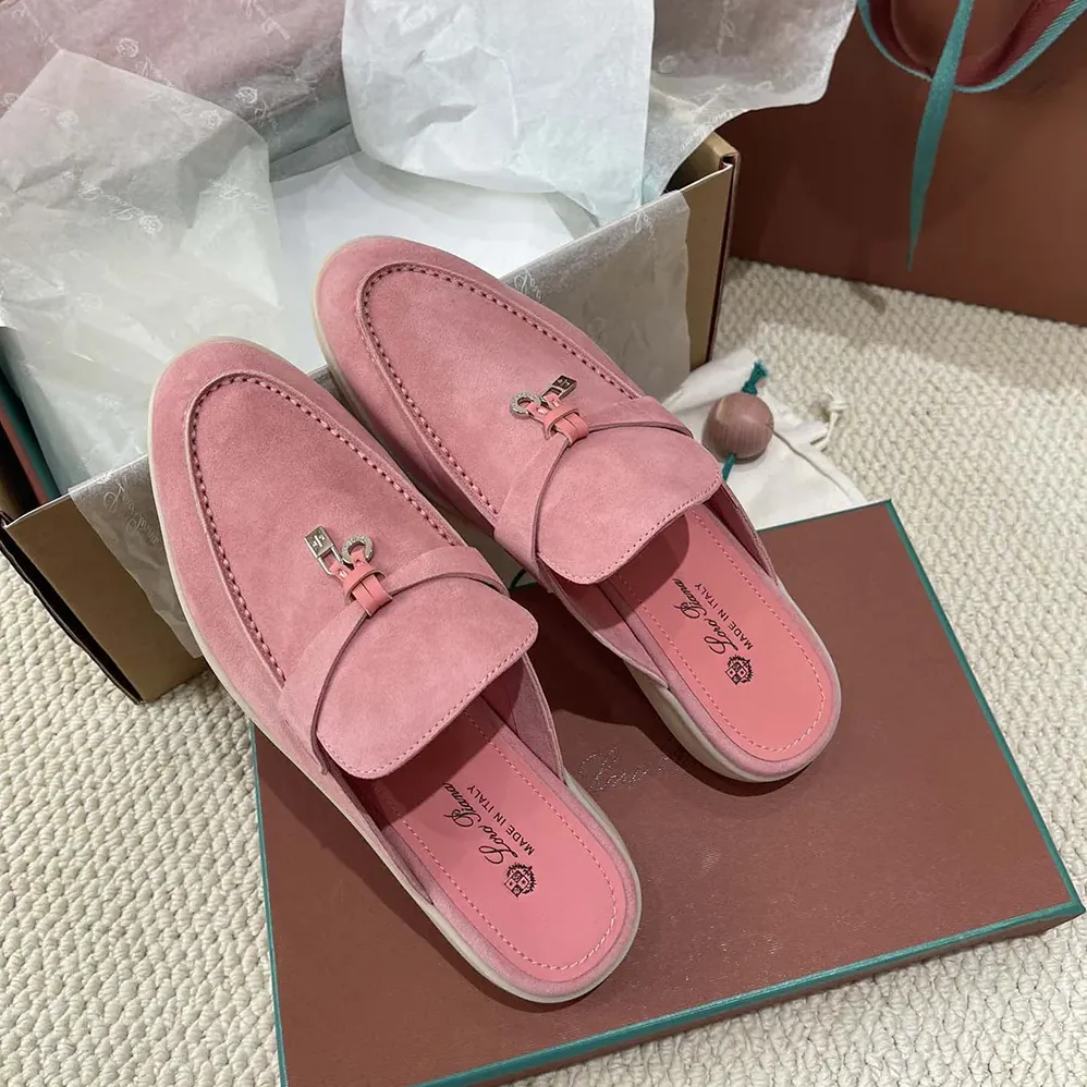 Loro Piana Babouche Charms Walk Loafers for Unisex in Pink