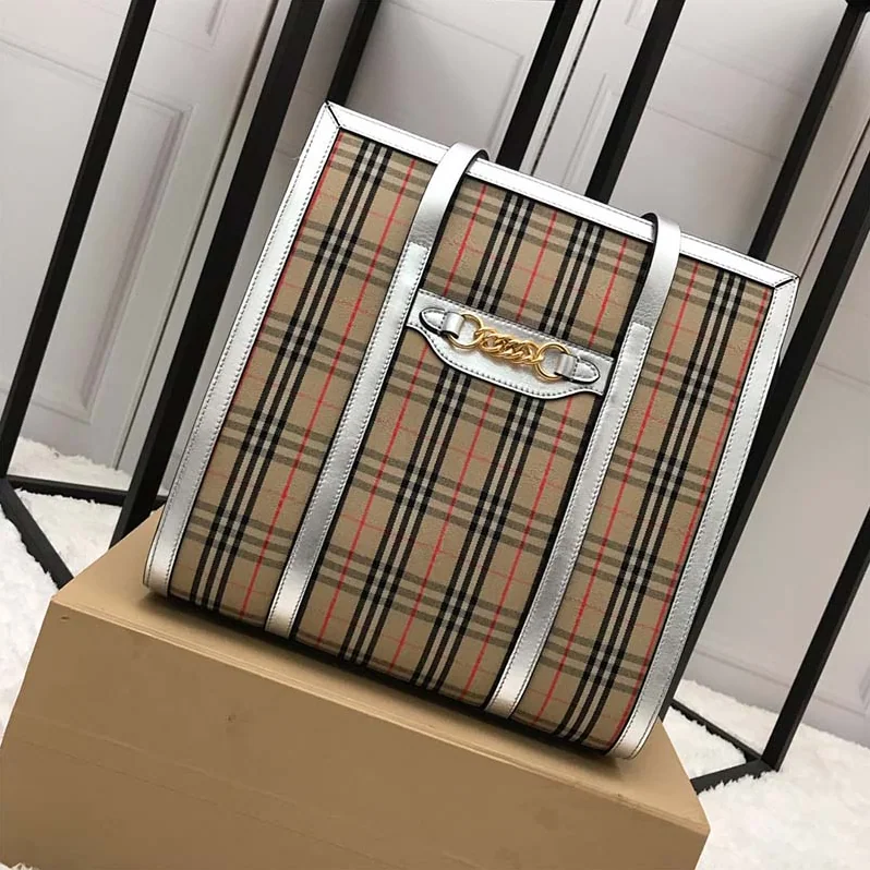 Burberry The Small 1983 Check Link Tote Bag for Unisex