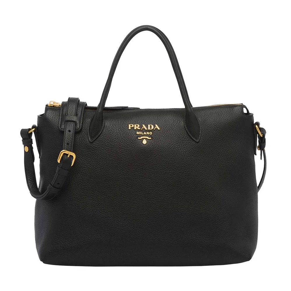 Prada Leather Handbag for Women in Black Prada Leather Handbag for Women in Black