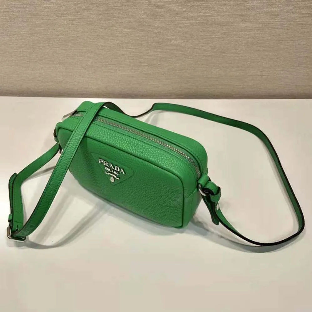 Prada Small Leather Bag for Women in Green