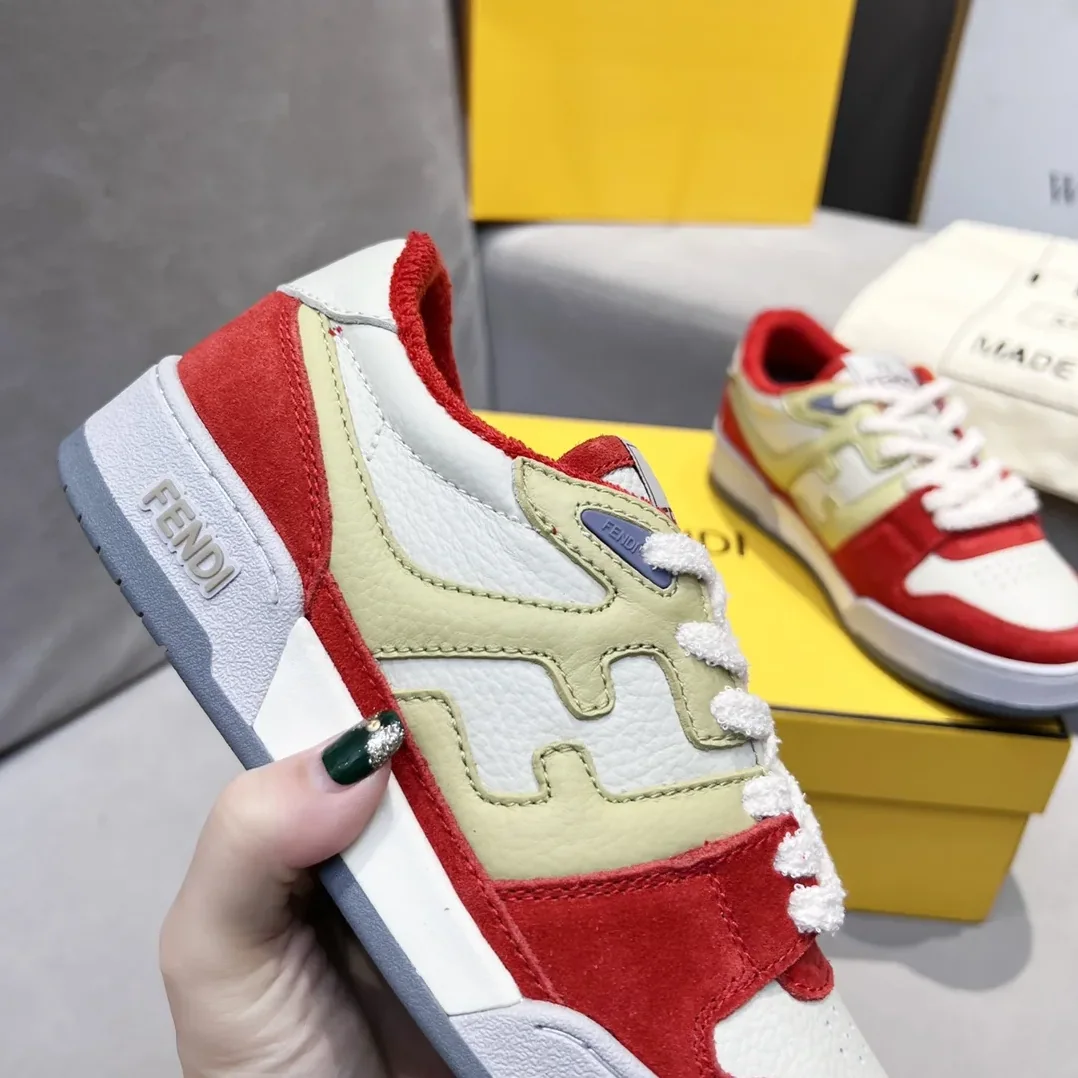 Fendi FD Match Low Tops Sneakers Red 7E1493AI1NF1H1D Fendi FD Match Low Tops Sneakers Red 7E1493AI1NF1H1D