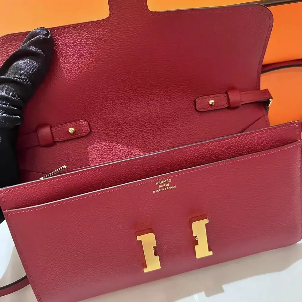 Hermes Constance Long To Go in Epsom Leather for Women in Red Hermes Constance Long To Go in Epsom Leather for Women in Red