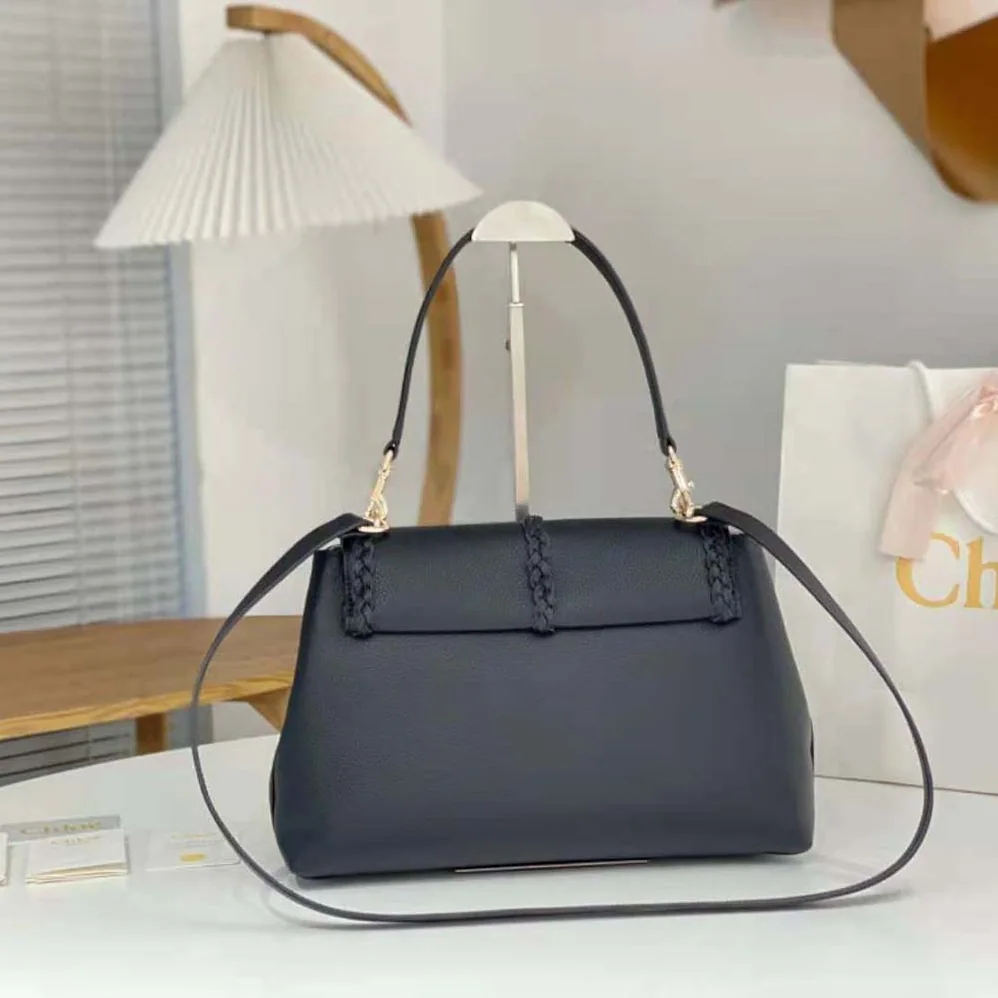 Chloe Penelope Medium Soft Shoulder Bag for Women in Black