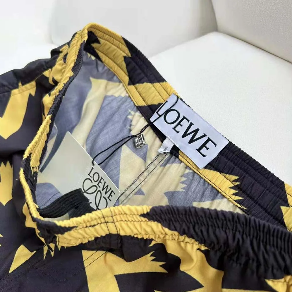 Loewe Allover Print Shorts in Cotton for Men Loewe Allover Print Shorts in Cotton for Men