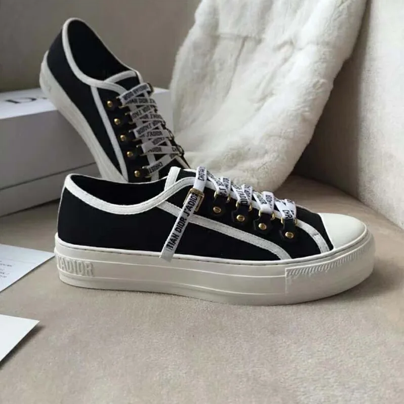 Dior Shoes Low-Top Trainer in Canvas for Women in Black